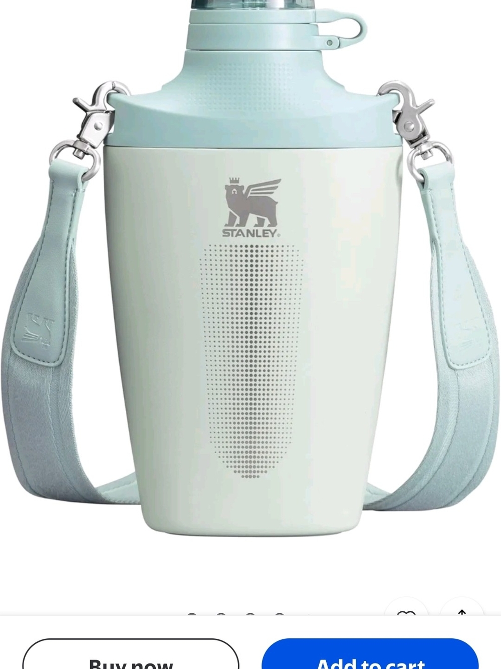 Stanley Mint Green Cross Bottle with Strap